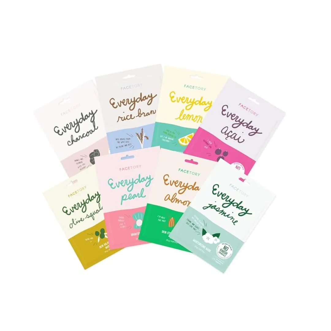 8-Pack Everyday Hydrating Essence Korean Face Masks Sheet