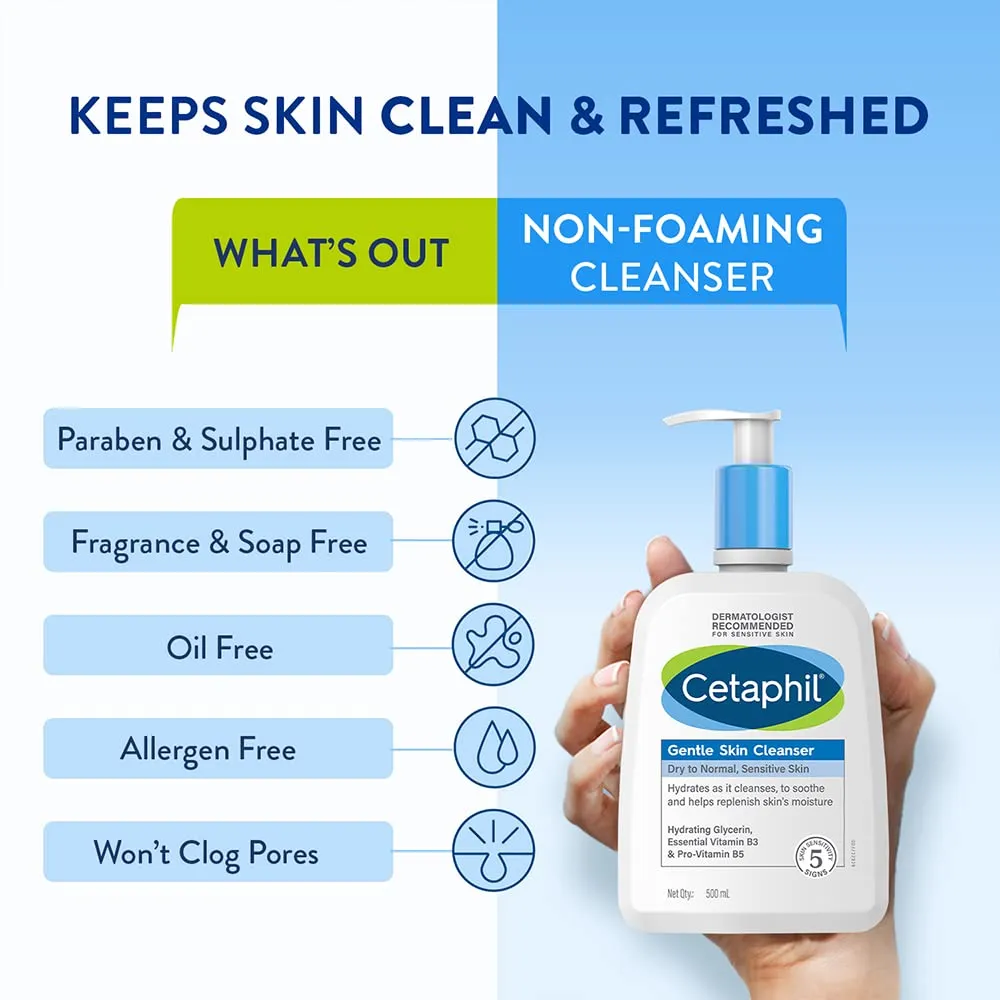 Cetaphil Gentle Skin Cleanser for Dry to Normal Sensitive Skin