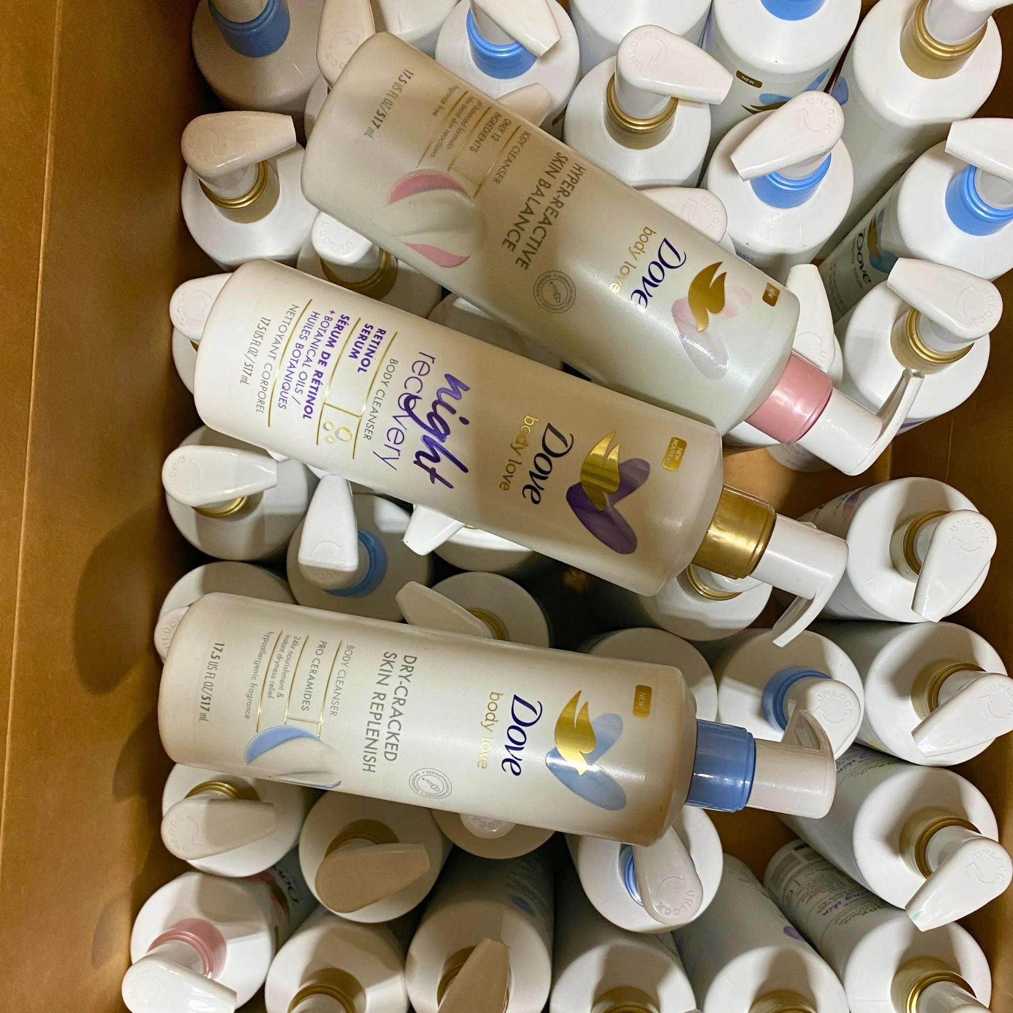 Dove Body Love Body Cleanser 17.5 FL Oz (50 Pcs Lot)