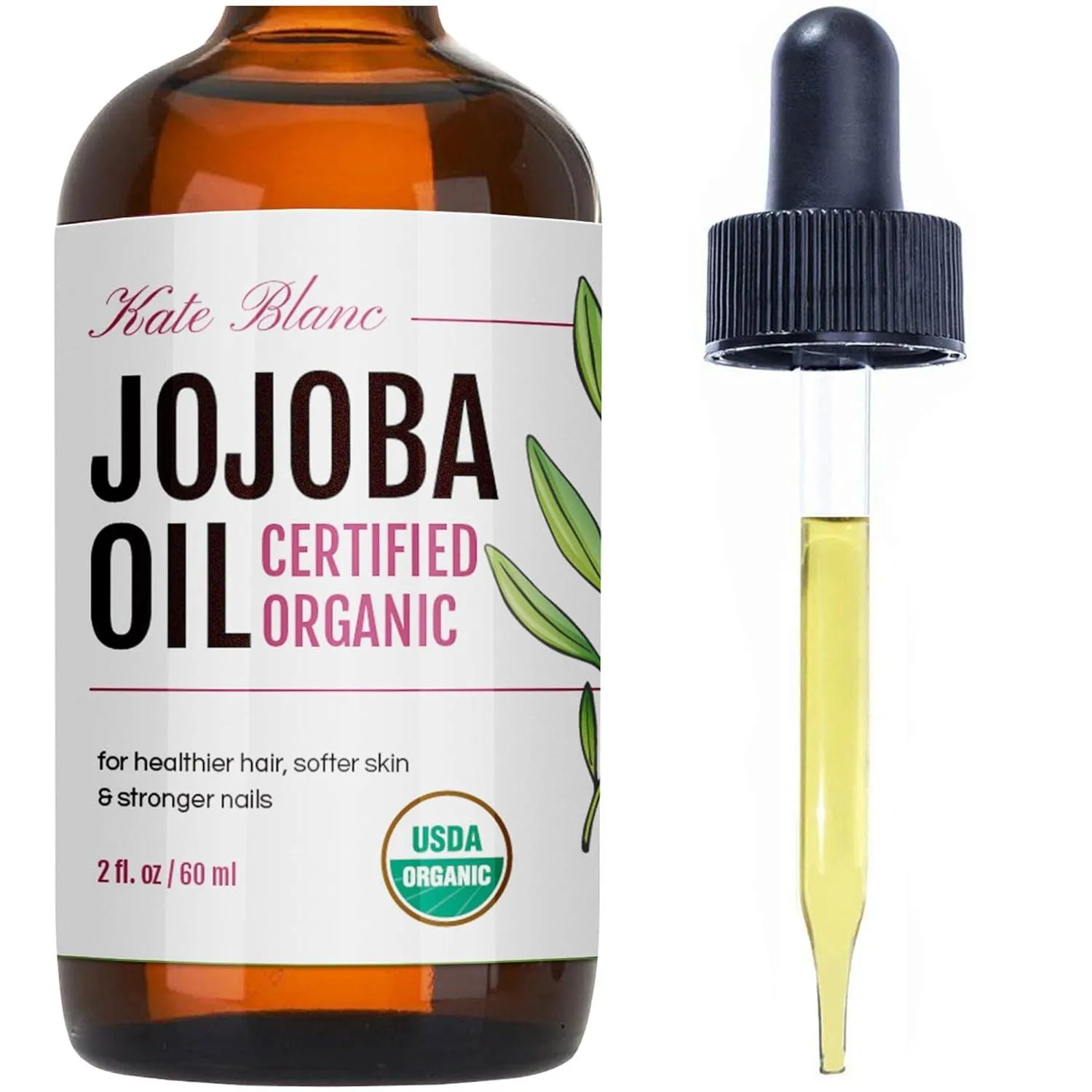 Jojoba Oil for Hair, Face & Skin. Gua Sha Oil for Face Massage & Dermaplaning (2Oz, Organic, 100% Pure, Natural)