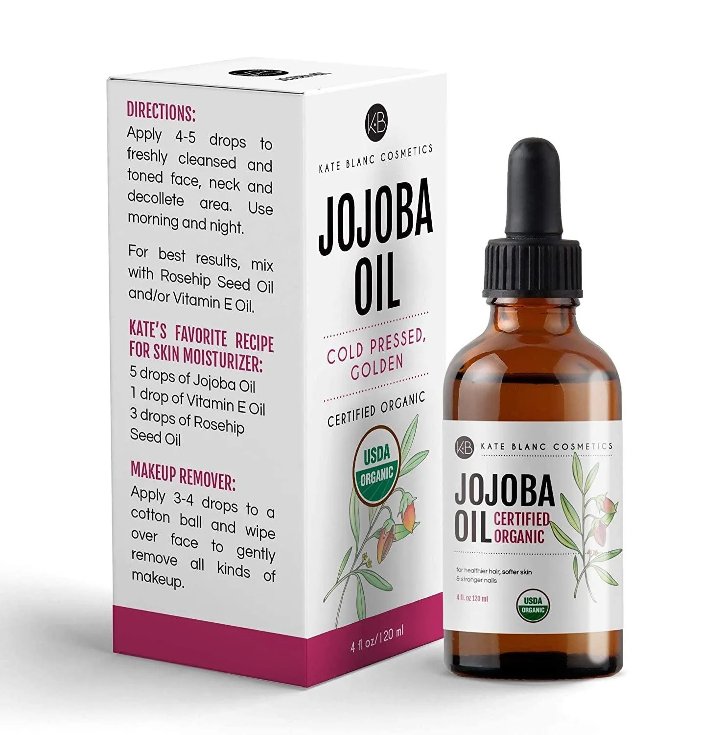 Jojoba Oil for Hair, Face & Skin. Gua Sha Oil for Face Massage & Dermaplaning (2Oz, Organic, 100% Pure, Natural)