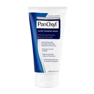 PanOxyl Foaming Acne Wash, Maximum Strength, 10% Benzoyl Peroxide - 5.5 oz