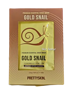 Prettyskin Premium Essential Sheet Mask Gold Snail