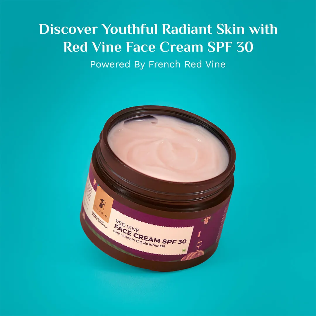 Red Vine Face Cream SPF 30 with Vitamin C & Rosehip Oil (PA   )