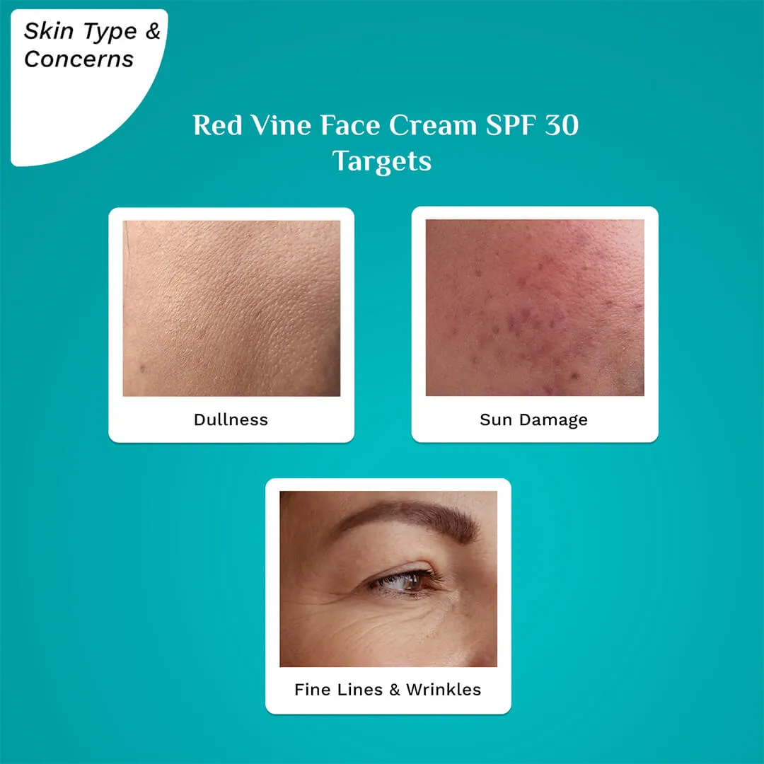 Red Vine Face Cream SPF 30 with Vitamin C & Rosehip Oil (PA   )