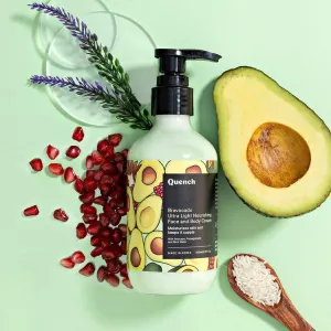 Ultra Light Nourishing Face and Body Cream with Avocado Vitamins C & E - 200 ML Free