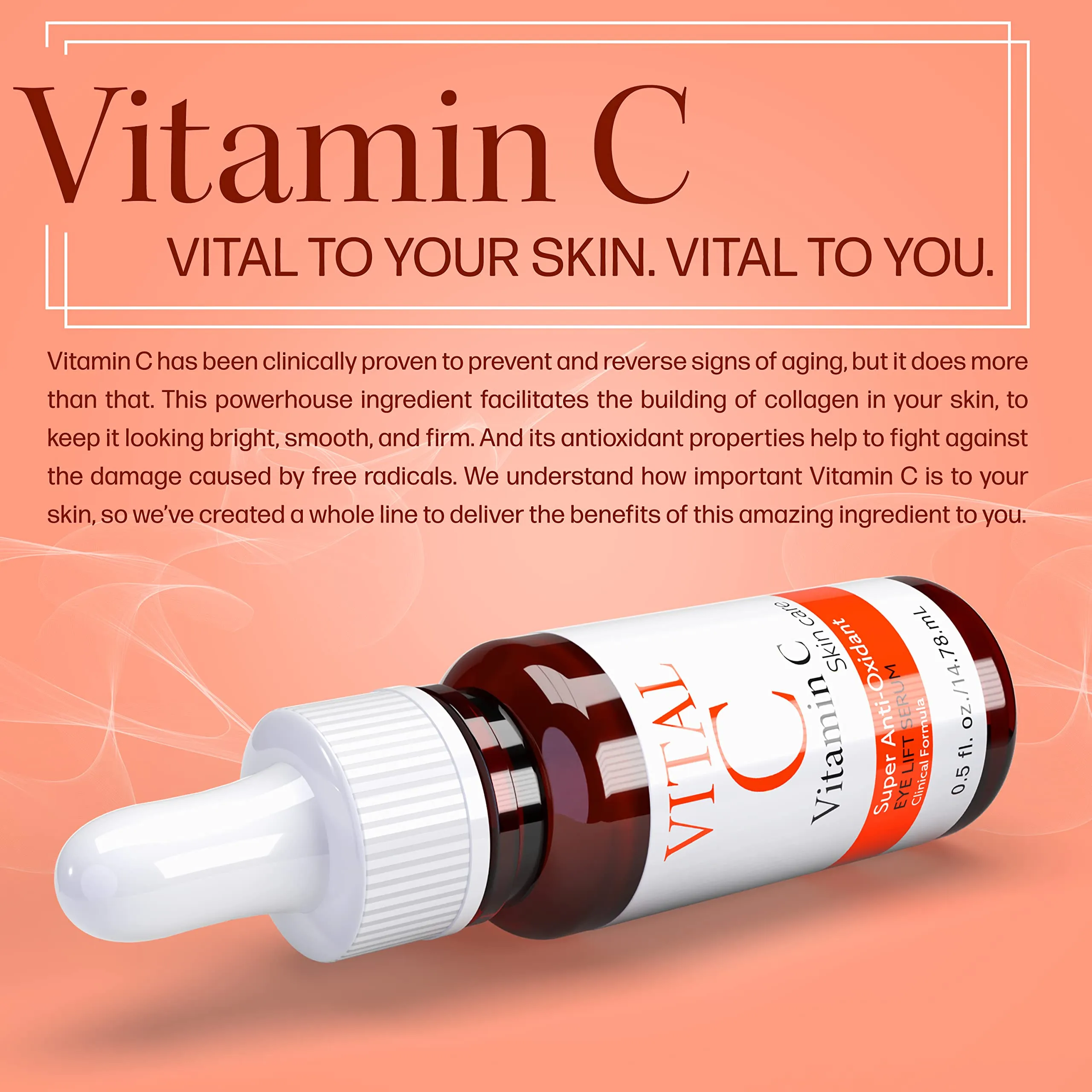 Vital C Vitamin C Serum for Eyes Lift Serum, 0.5 Fl Oz (2 Pack)